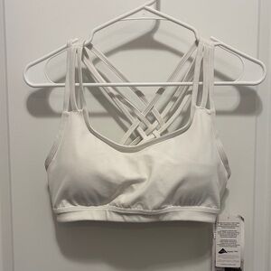 Athleta White Strappy Sports Bra